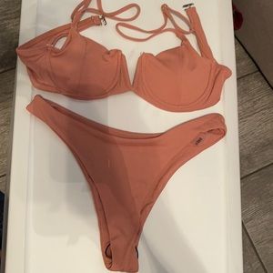 Full set bikini dusty rose color